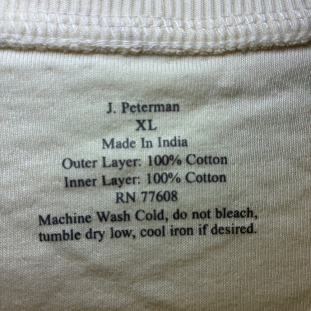 J Peterman Henley Shirt Men XL Blue Long Sleeve Throwing Curve Baseball Jersey - Picture 4 of 7